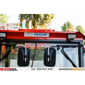 Kabina C-330 NAGLAK z metal WIŚNIOWA, z kanciastymi błotnikami,drzwi na koło,szyberdach,boczne szyby uchylne oświetlenie LED 